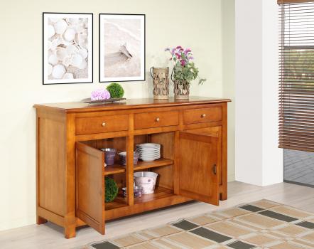 Buffet 3 portes réalisé en Merisier de style Campagnard