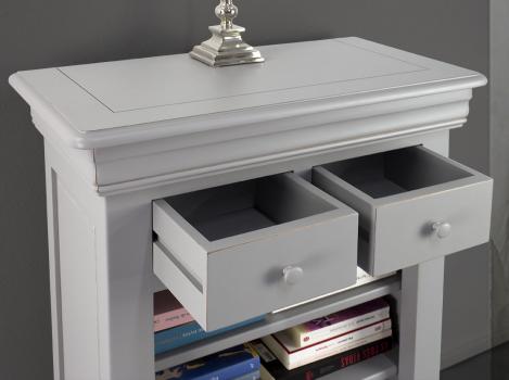 Bibus Lola réalisé en Merisier Massif de style Louis Philippe Finition Gris Patiné SEULEMENT DISPONIBLE