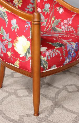 Fauteuil Cabriolet Caroline réalisé en Merisier Massif de style Louis Philippe FSM
