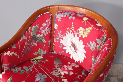 Fauteuil Cabriolet Caroline réalisé en Merisier Massif de style Louis Philippe FSM