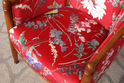 Fauteuil Cabriolet Caroline réalisé en Merisier Massif de style Louis Philippe FSM