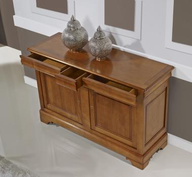 Buffet 2 portes 3 tiroirs Anna réalisé en merisier massif de style Louis Philippe