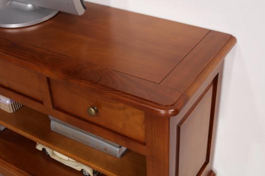 Meube TV gabriel 16/9eme en Merisier Massif de style Louis Philippe Longueur 120 cm