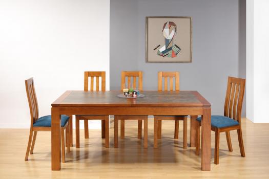 Table de repas Aurore réalisée en Merisier Massif Contemporaine Plateau céramique 180x100