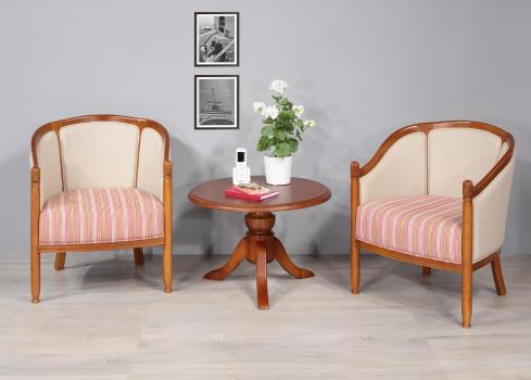 Fauteuil Cabriolet en hêtre massif de style Louis Philippe