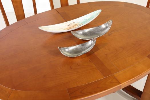 Table de ferme ovale Dora réalisée en Merisier Massif de style Campagnard 170*110 SEULEMENT 1 DISPONIBLE