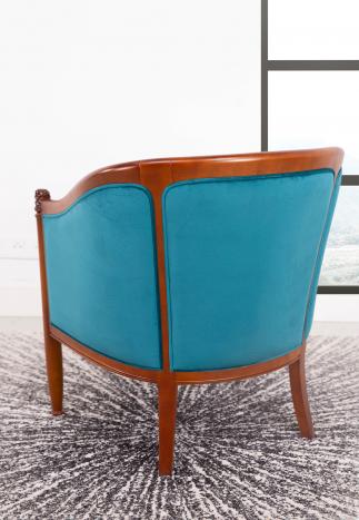 Fauteuil Cabriolet Caroline réalisé en Merisier Massif de style Louis Philippe
