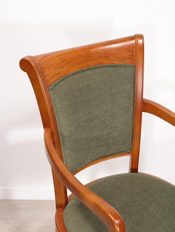 Fauteuil Pauline réalisé en Merisier Massif de style Louis Philippe Seulement 2 disponible