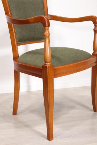Fauteuil Pauline réalisé en Merisier Massif de style Louis Philippe Seulement 2 disponible