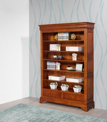 Bibliothéque Béatrice réalisée en Merisier Massif de style Louis Philippe 