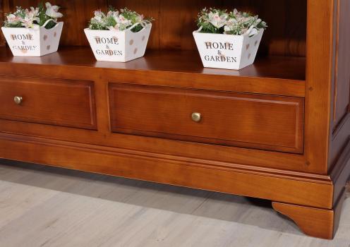 Bibliothéque Béatrice réalisée en Merisier Massif de style Louis Philippe 