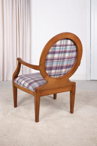 Fauteuil Julia réalisé en hêtre massif Tissu Aldecco SEULEMENT 1 DISPONIBLE