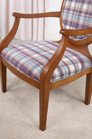 Fauteuil Julia réalisé en hêtre massif Tissu Aldecco SEULEMENT 1 DISPONIBLE