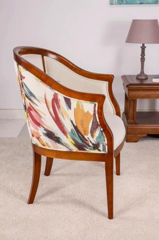 Fauteuil Gisèle réalisé en Frêne Massif de style Louis Philippe 