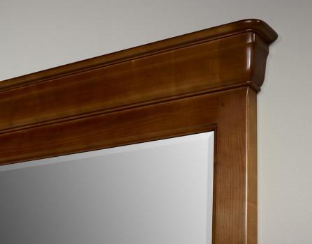 Miroir biseauté réalisé en Merisier Massif de style Louis Philippe A SUSPENDRE