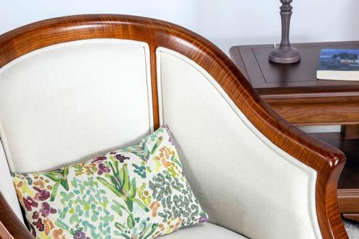 Fauteuil Giséle réalisé en Frêne Massif de style Louis Philippe 