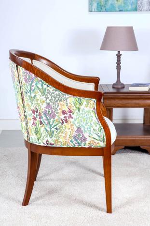 Fauteuil Giséle réalisé en Frêne Massif de style Louis Philippe 