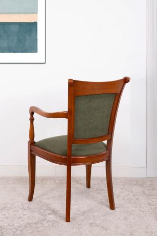 Fauteuil Pauline réalisé en Merisier Massif de style Louis Philippe Seulement 2 disponible