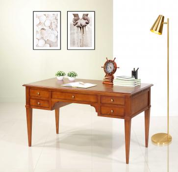 Bureau Ministre 5 tiroirs Louise réalisé en merisier massif de style Directoire 