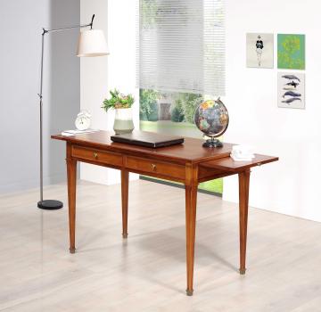 Table à écrire 2 tiroirs Céline réalisée en merisier de style Directoire