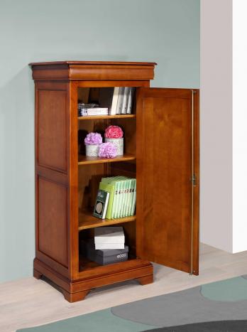 Armoire ou Bonnetière Léa réalisée en Merisier Massif de style Louis Philippe  Profondeur 60 cm
