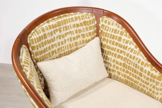 Fauteuil Cabriolet Caroline réalisé en Merisier Massif de style Louis Philippe