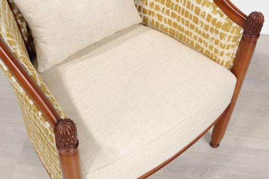 Fauteuil Cabriolet Caroline réalisé en Merisier Massif de style Louis Philippe