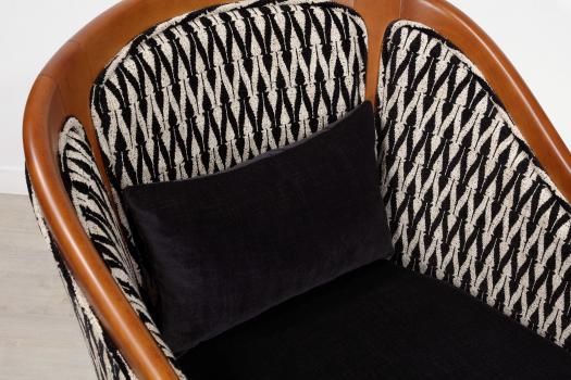 Fauteuil Cabriolet Caroline réalisé en Merisier Massif de style Louis Philippe