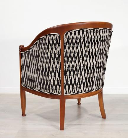 Fauteuil Cabriolet Caroline réalisé en Merisier Massif de style Louis Philippe