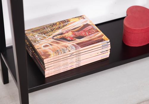 Console 2 tiroirs réalisée en Merisier de style Directoire Laqué Noir