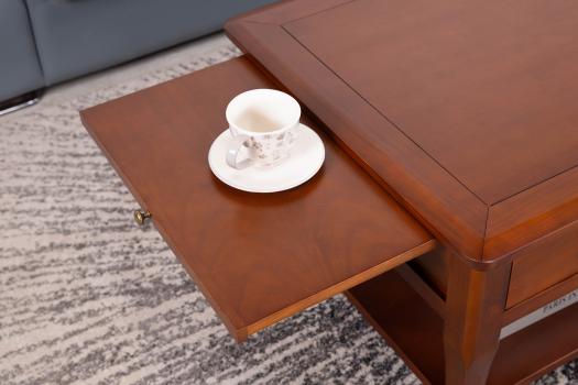 Table Basse rectangulaire Paule réalisée en merisier de style Louis Philippe SEULEMENT 1 DISPONIBLE
