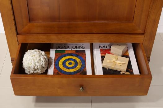 Armoire ou Bonnetière Céline de style Directoire réalisée en Merisier Massif 1porte 1 tiroir