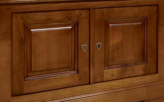Meuble Tv 2 portes Maryse réalisé en Merisier Massif de style Louis Philippe