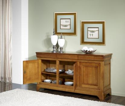 Buffet 3 portes Estelle réalisé en Merisier massif de style Louis Philippe