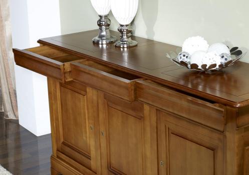 Buffet 3 portes Estelle réalisé en Merisier massif de style Louis Philippe