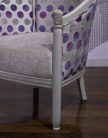 Fauteuil Cabriolet Elena réalisé en Hêtre Massif de style Louis Philippe
