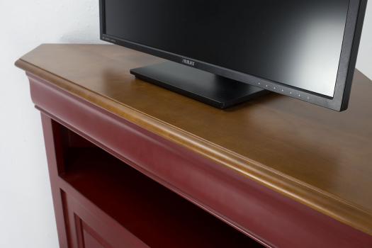 Meuble d'angle TV  2 portes en merisier massif de style Louis Philippe 