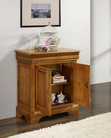 Petit Buffet 2 portes Stéphanie réalisé en Merisier Massif de style Louis Philippe