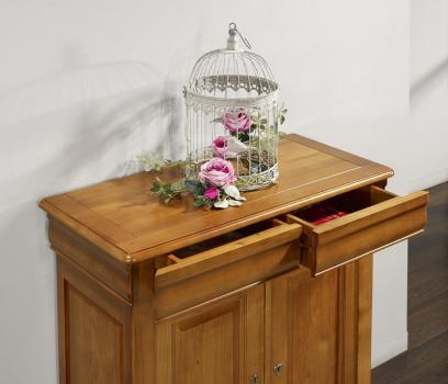 Petit Buffet 2 portes Stéphanie réalisé en Merisier Massif de style Louis Philippe
