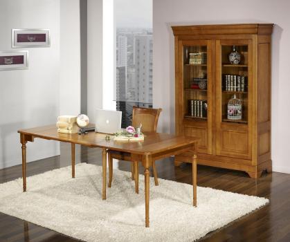 Console ou table Extensible Catherine réalisée en Merisier de style Louis Philippe 