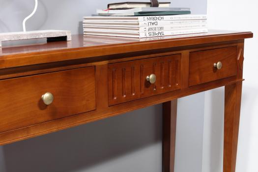 Console Leslie réalisée en Merisier de style Directoire 