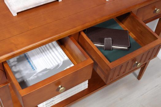 Console Leslie réalisée en Merisier de style Directoire 