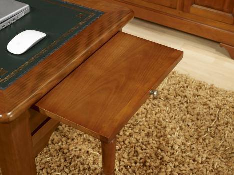 Bureau 1/2 ministre réalisé en merisier massif de style Louis Philippe 