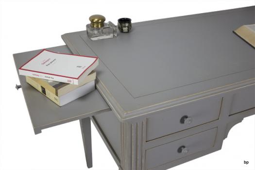 Bureau Ministre Mathilde réalisée en Merisier Massif de style Directoire GRIS ANTIK