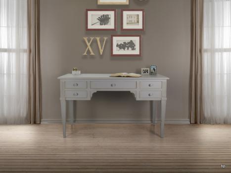Bureau Ministre Mathilde réalisée en Merisier Massif de style Directoire GRIS ANTIK