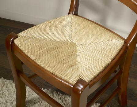Chaise Mathilde en merisier massif de style Louis Philippe