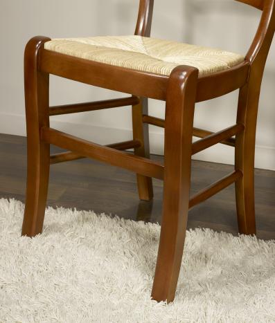 Chaise Mathilde en merisier massif de style Louis Philippe