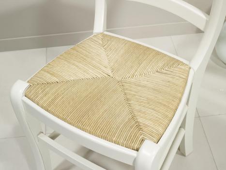Chaises Mathilde en merisier massif de style Louis Philippe Finition IVOIRE