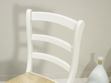 Chaises Mathilde en merisier massif de style Louis Philippe Finition IVOIRE
