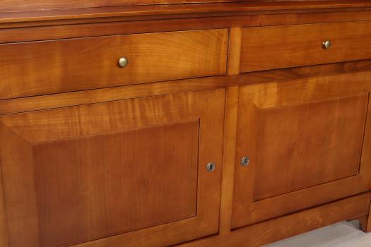 Vaisselier 2 corps 2 portes Maude réalisée en merisier massif de style Directoire